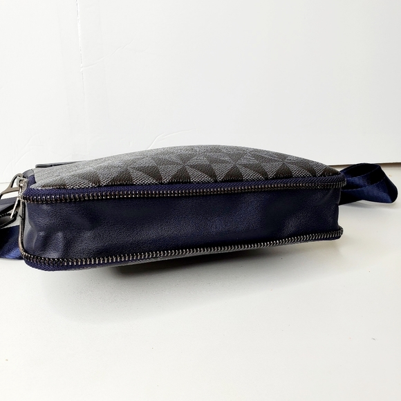 Classic Fashion Men's Blue Messenger Expandable Crossbody Shoulder Bag - Picture 13 of 14